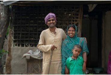 Older couple with a child